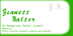 zsanett malter business card